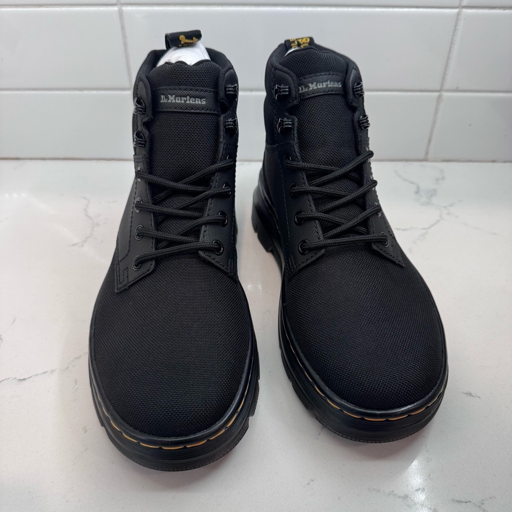 New Dr Marten black Rakim boots women’s size 8 men’s 7 lace up extra tough Ajax - Picture 2 of 10